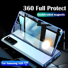 Coque métallique à absorption magnétique 360 ° pour Samsung Galaxy S20 plus S20Ultra, étui de téléphone magnétique avec Protection d'objectif