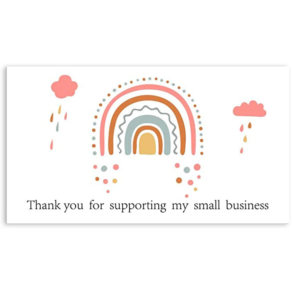 50-500pcs runde Regenbogen Cartoon Aufkleber niedlichen Rechteck kommerziellen Gruß danke Karte Papier Geschenk dekorieren Kind Party Aufkleber – Detail 8