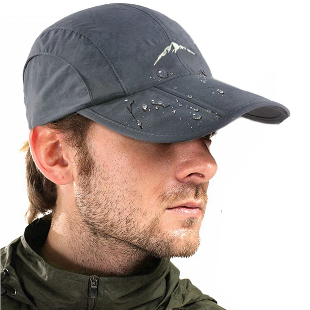 Sports caps Baseball hat Waterproof Outdoor Sport Baseball Cap Unisex Spring Summer Quick Drying Hat Breathable Cap Foldable Cycling hat Sun Protection