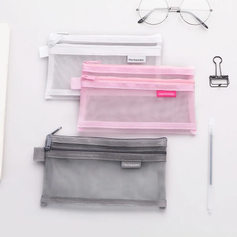 Double-layer Pencil Case Kawaii Stationery Novelty Double Layer Bag High Capacity Korean School Supplies | Канцтовары для офиса и