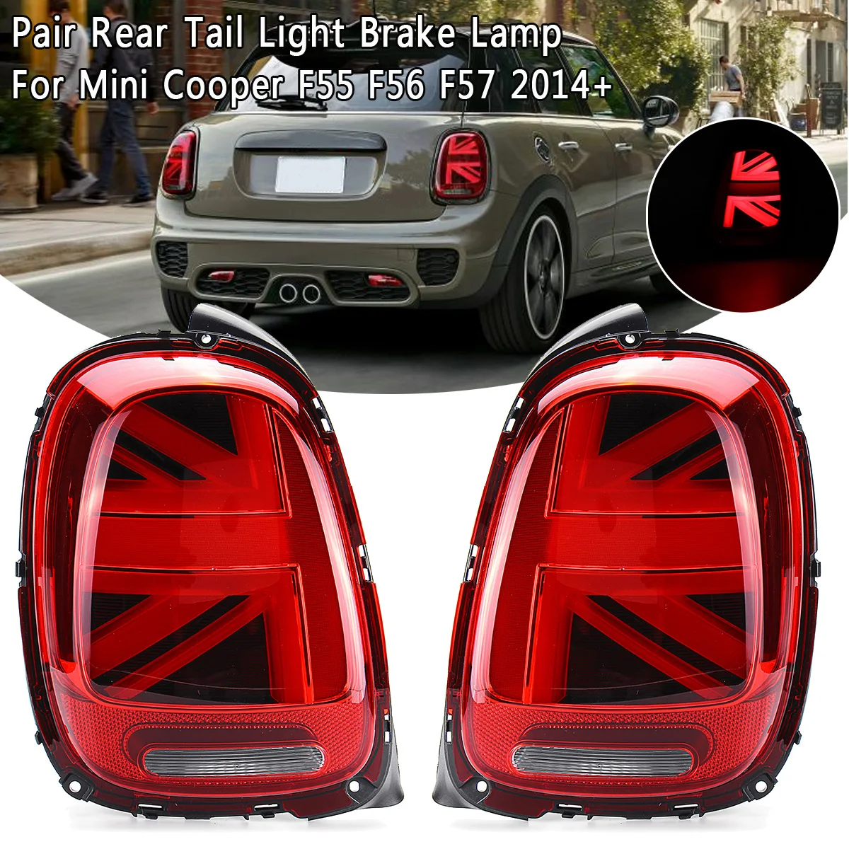 

2PCS MINI LED for F55 F56 F57 tail lights for BMW mini F55 F56 F57 cooper For 2014 -up LED rear lamp tail LED lamp Reverse Lamp