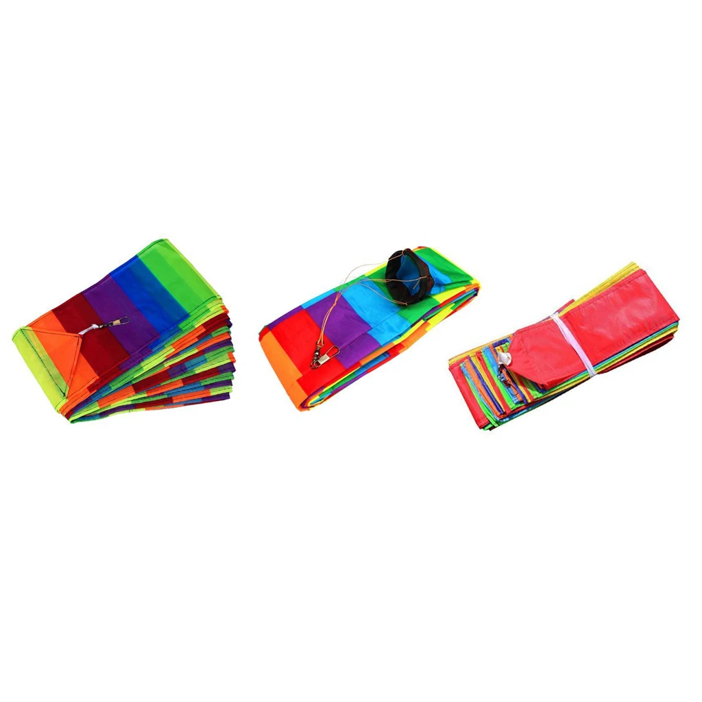 3Pcs 10m+15m Nylon Kite Tail Single Line Delta Kite Accessories Outdoor Toys