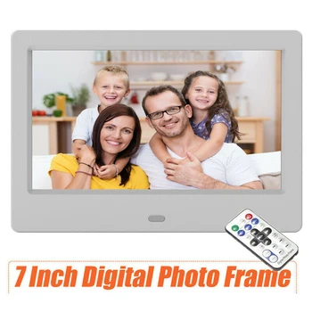 

New7 inch LCD Digital Photo Picture Frame Clock MP4 Movie Player Remote Control HD Remote Control Button Digital Photo Frame
