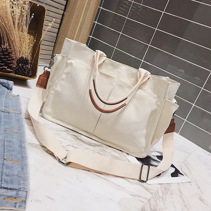 

Fashion Women's Fresh Literature And Art Canvas Handbag Women's Casual No Good Shopping Crossbody Bag