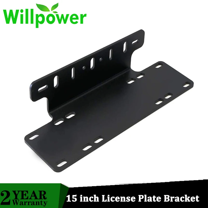 

Willpower 15" inch Stainless Steel Bull Bar Front Bumper License Plate Mount bracket Holder Kit for led Light Bar Offroad ATV