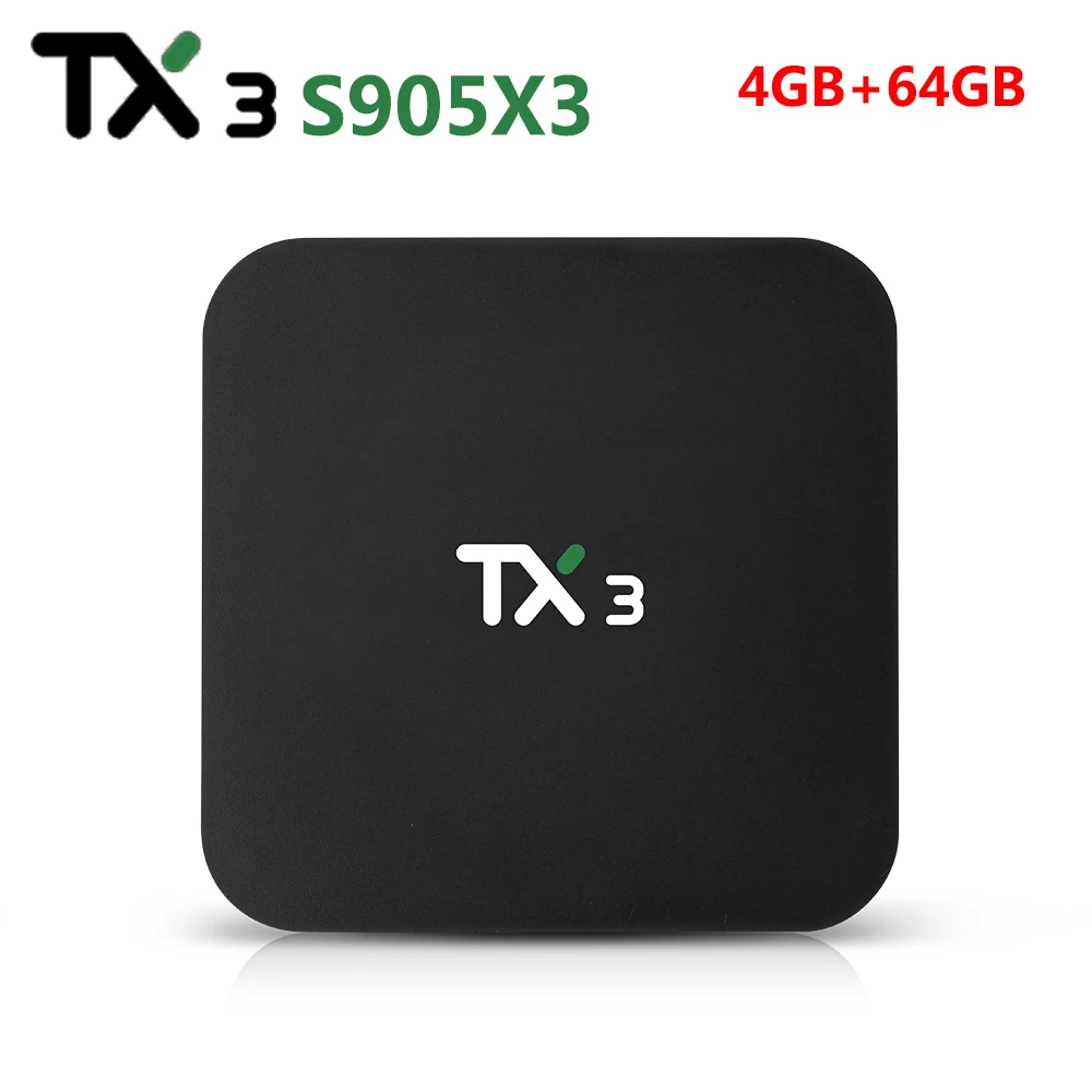 ТВ-приставка TX3 Amlogic S905X3 Android 9,0 4 Гб ОЗУ 32 Гб 64 Гб ПЗУ смарт-приставка wifi Bluetooth 4K 8K HD медиаплеер 2 Гб 16 Гб - Цвет: only 4GB 64GB TV box