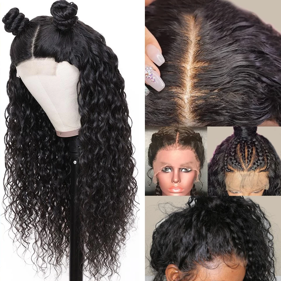 HD прозрачный кружевной парик кружевной передний парик с холодной завивкой бразильские 13x4 бесклеевой фронта шнурка человеческих волос парики для женщин Remy 150% Плотность
