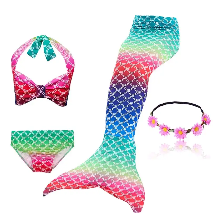 Купальный костюм Русалочки для девочек Костюм Детский купальный