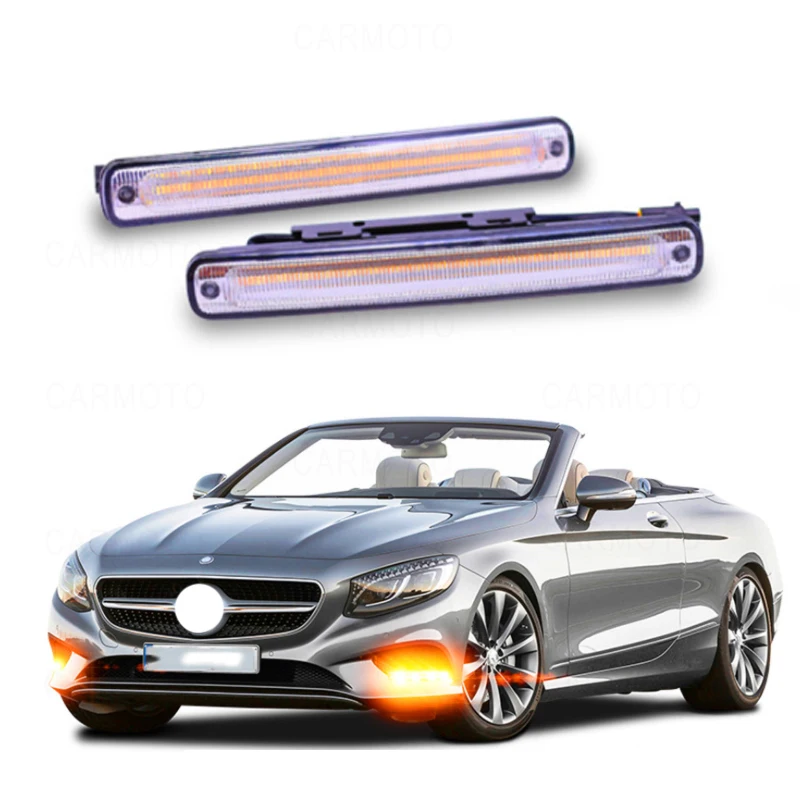 2pcsLed Противотуманные фары светильник белый + Желтый Включите свет для Benz BMW Хонда