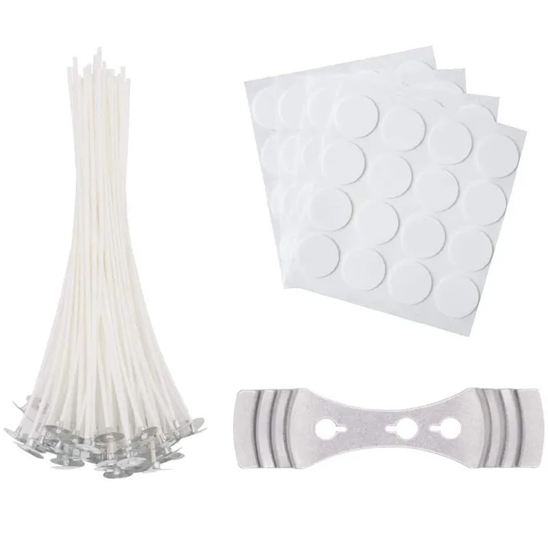 1Set Candle Making Tool Kit Pouring Pot Wicks Sticker Candle Fixator Craft Tools DIY Handmade Set With Cotton Core Holder