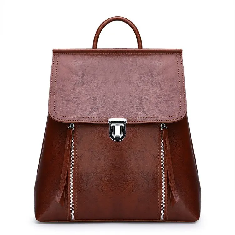 

Di na li sha 2019 New Style Western Style WOMEN'S Backpack Women's Doubles Zipper Backpack