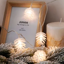 Pine cone Fairy Lights Garlands LED String Light Lamp Pineapple Shape Room Garden Festival Christmas Decoration Holiday Lighting
