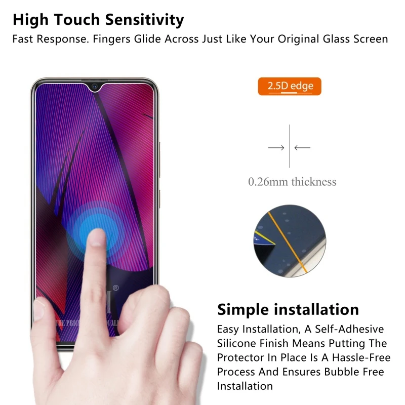 2 шт закаленное стекло для vivo Y19 стекло протектор экрана 2.5D 9H Премиум Закаленное стекло для vivo Y19 Защитная пленка для экрана