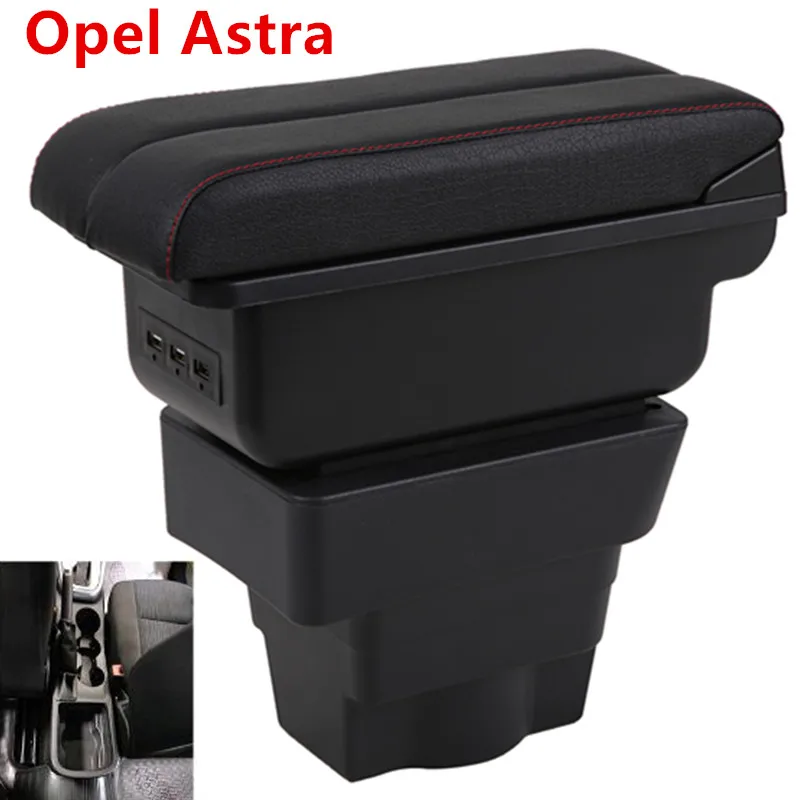 Для OPel Astra 2012 подлокотник коробка Opel Astra J Универсальный центральный автомобильный подлокотник для хранения коробка с USB