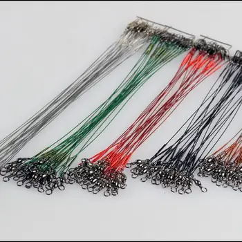 BEST BUY ❤️ 10pcs Fishing Line Wire Leaders Interlock Snap Fishing Lure Tackles Winter Fishing Gear Accessories Connector Copper Swivel - discount item 35% OFF Sports & Entertainment