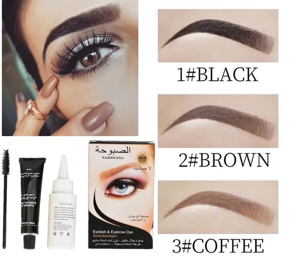 Professional Series Eyelash Eyebrow Dye Tint Gel Brown Black Color Cream Kit 15-minute Fast Easy | Красота и здоровье