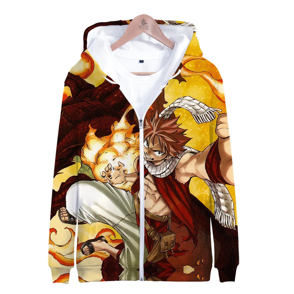 FAIRY TAIL 3D толстовки с рисунком из аниме зимние мужские куртки и пальто для девочек