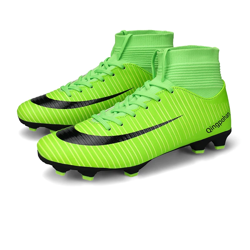 Men Football Shoes Soccer Cleats Boots Long Spikes TF Spikes Sneakers Soft Indoor Turf Futsal Soccer Shoes Men Zapatos De Futbol