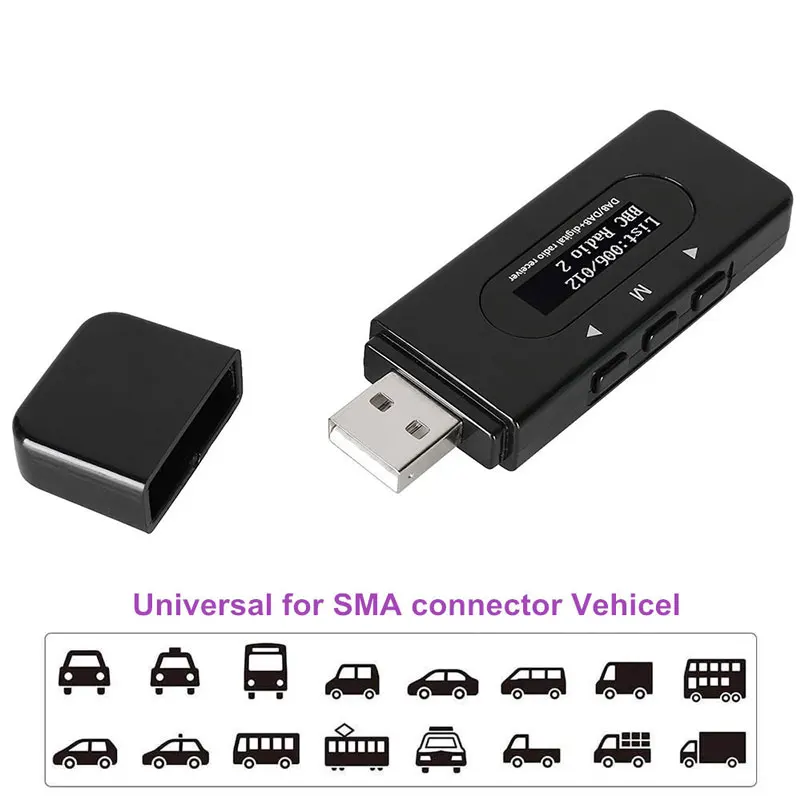 Vehemo DAB/DAB+ цифровой автомобильный радиоприемник OLED дисплей DC 5 В fm-передатчик автомобильный DAB+ цифровое радио анти-шум динамик DAB адаптер