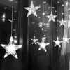 2.5M Curtain Light LED Star Christmas Garland 220V EU Outdoor/Indoor lighting String Fairy Lamp Wedding Holiday Party Decoration ► Photo 1/6