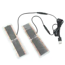 1 пара 5V Электрическое отопление тапки стельки зарядка через usb обычных зимних условиях грелки обувные стельки на Лыжный Спорт Сноубординг