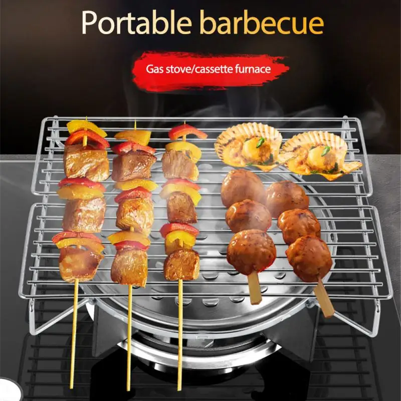 Portable Pocket BBQ Grill Stainless Steel Folding Stove Barbecue Accessories Picnic Home Park Use | Дом и сад