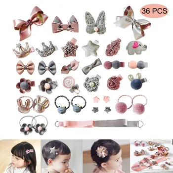 

36 PCS Hair Barrettes Children Hair Accessories Clasps Girl Cute Bow Hair Girl Kids Grosgrain Hair Accessorie Cute Hair Clasps