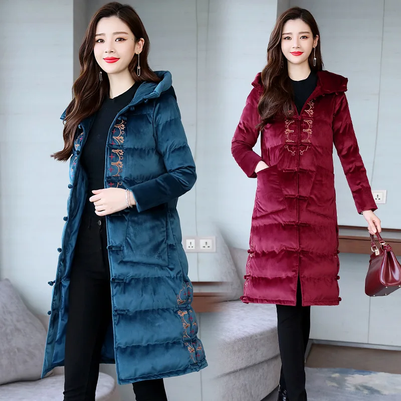 

Gold Velvet Cotton-padded Jacket Women's Mid-length 2018 Winter New Style Korean-style Versatile Cotton-padded Clothes down Jack