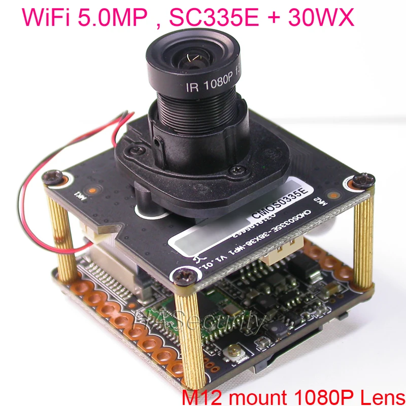 Wi Fi 1/2 МП H.265 1080. 5 &quotSmartSens SC335E CMOS + 50WX / XM550 CCTV IP камера головного света антенна FPC M12 P