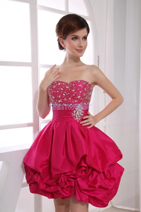 Vestido de festa robe de mariee официальное платье тафта короткое выпускное красное сексуальное элегантное платье подружки невесты