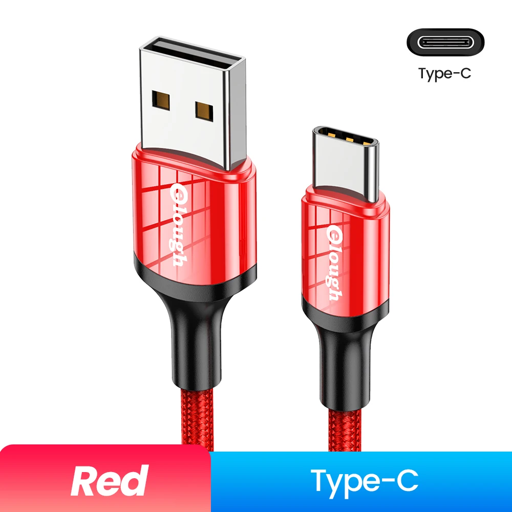 iphone hdmi to tv Elough USB Type C Cable For Xiaomi Samsung S20 S21 USB C Cable 3A Fast Type C Charging Cable Data Phone Charging Cord Type-c 3m android charger cord Cables