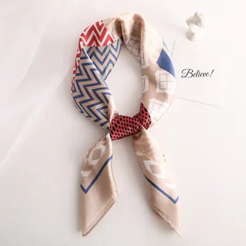 

Spring and autumn 2020 lady Square scarf new tourism Fashion sunscreen shawl women silk scarves Luxury print Muslim headcloth