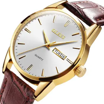

Week Display Simple Fashion Band Luxury Quartz Watches Ultra-thin Dial Calendar Leather For Couple relojes Free Shipping