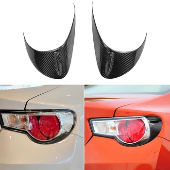 

1 Pair Carbon Fiber Front Rear Headlights Eyebrows Trim Stickers for Subaru BRZ Headlight Headlamp Eyebrows Eyelids Trim Cover
