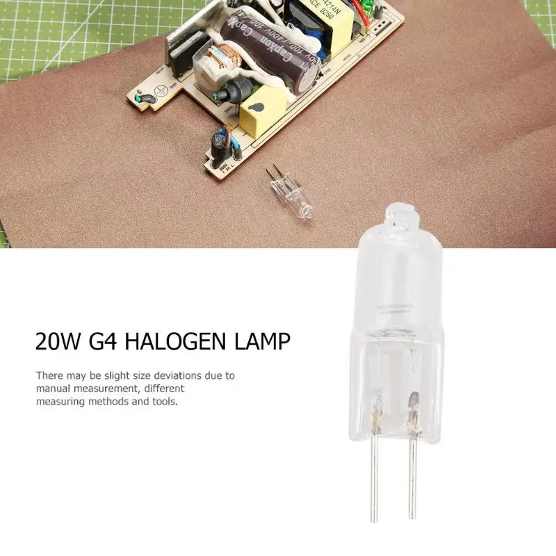 20W G4 Halogen Lamp 12V Warm White 360 Beam JC Clear Halogen Bulb Light