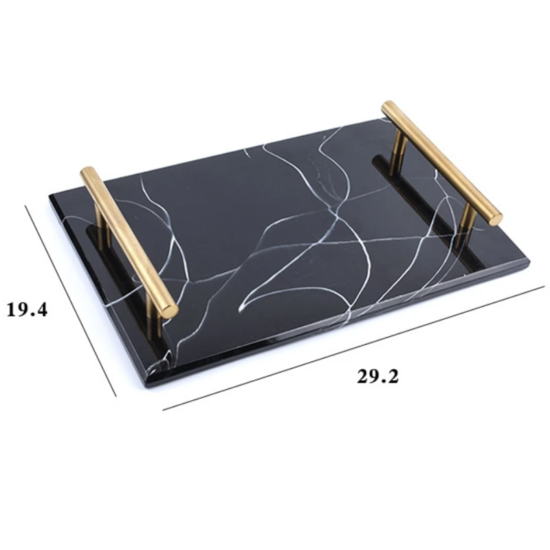 

Nordic Anti-Marble Tray Storage Plate Storage Plate Cake Dessert Plate Sushi Plate Jewelry Display Plate Decoration Bathroom Sto