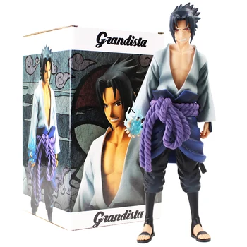 

New 27cm Hot Naruto Shippuden Grandista Shinobi Relations Uchiha Sasuke Banpresto Figure Toys PVC Cartoon Model Collection Doll