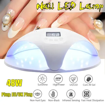

48W UV LED Nail Lamp For Manicure With 24 Pcs Led Beads Two Hand Lamp Nail Dryer For Nail Gel Polish Nail LED Lamp Tools