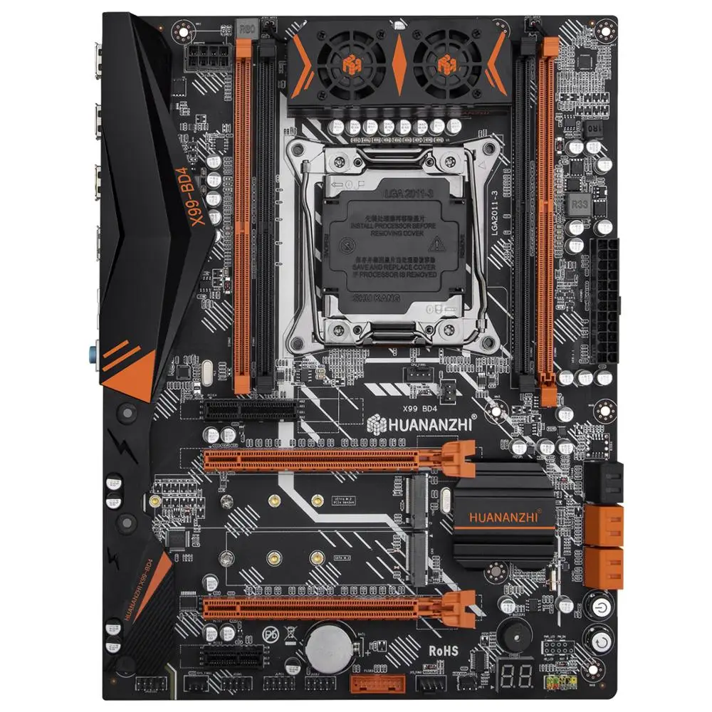 HUANANZHI X99 BD4 motherboard with M.2 NVME NGFF slot LGA2011-3 DDR4 4 channel 4*USB3.0 6*SATA3.0