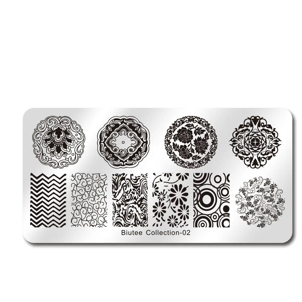 Biutee 12 6Cm Nail Art Stamp Stamping Image Plate Stainless Steel Nail Template Manicure Stencil Tools 3