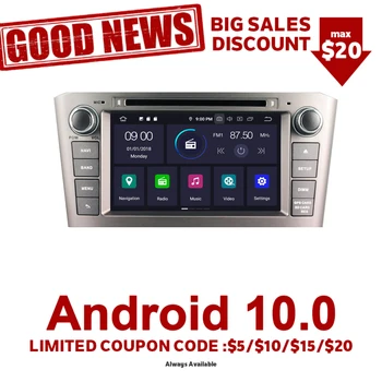 

Navirider Autoradio Gps Navigation Android 9.0 Car Radio Player for Toyota Avensis Multimedia Dvd Aux Stereo Auto Accessories