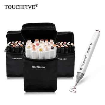 

TOUCHFIVE 24 Color Art Markers Set Dual Brush Pens Graphic Art Pens Alcohol Based Sketch Ink For Drawing Manga Markers Art