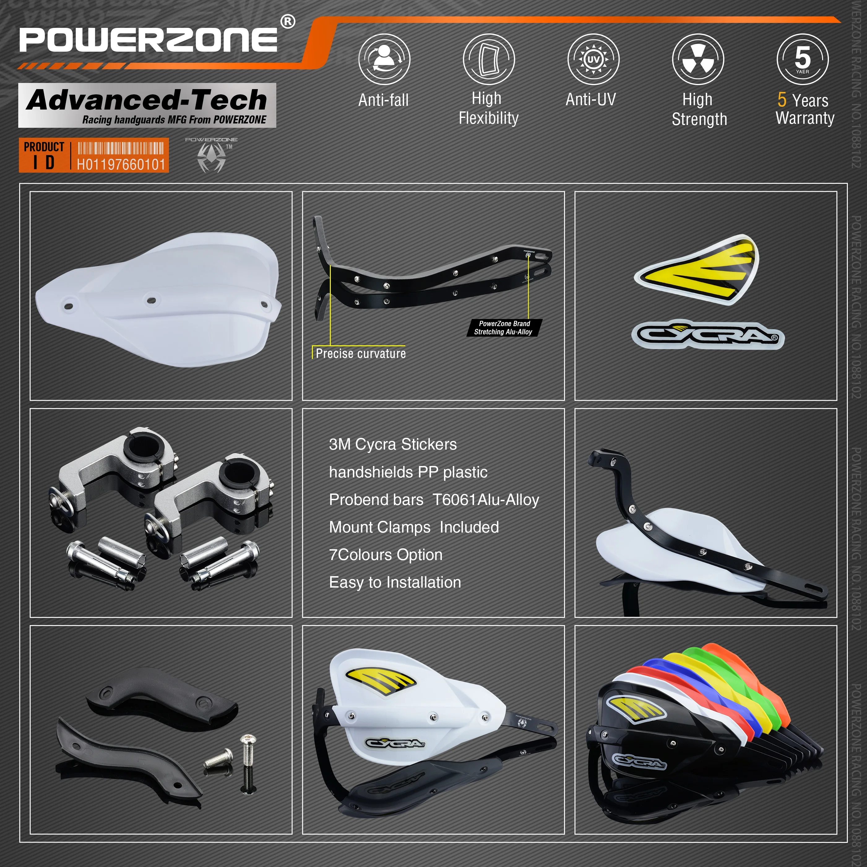 Защита для рук Powerzone Probend Honda KTM ADV EXC EnduroHusqvarna TE CRF WRF DRZ KLX руль мотоцикла велосипеда