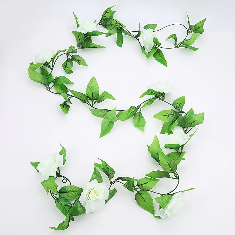 250CM-lot-Silk-Roses-Ivy-Vine-with-Green-Leaves-For-Home-Wedding-Decoration-Fake-leaf-diy(14)