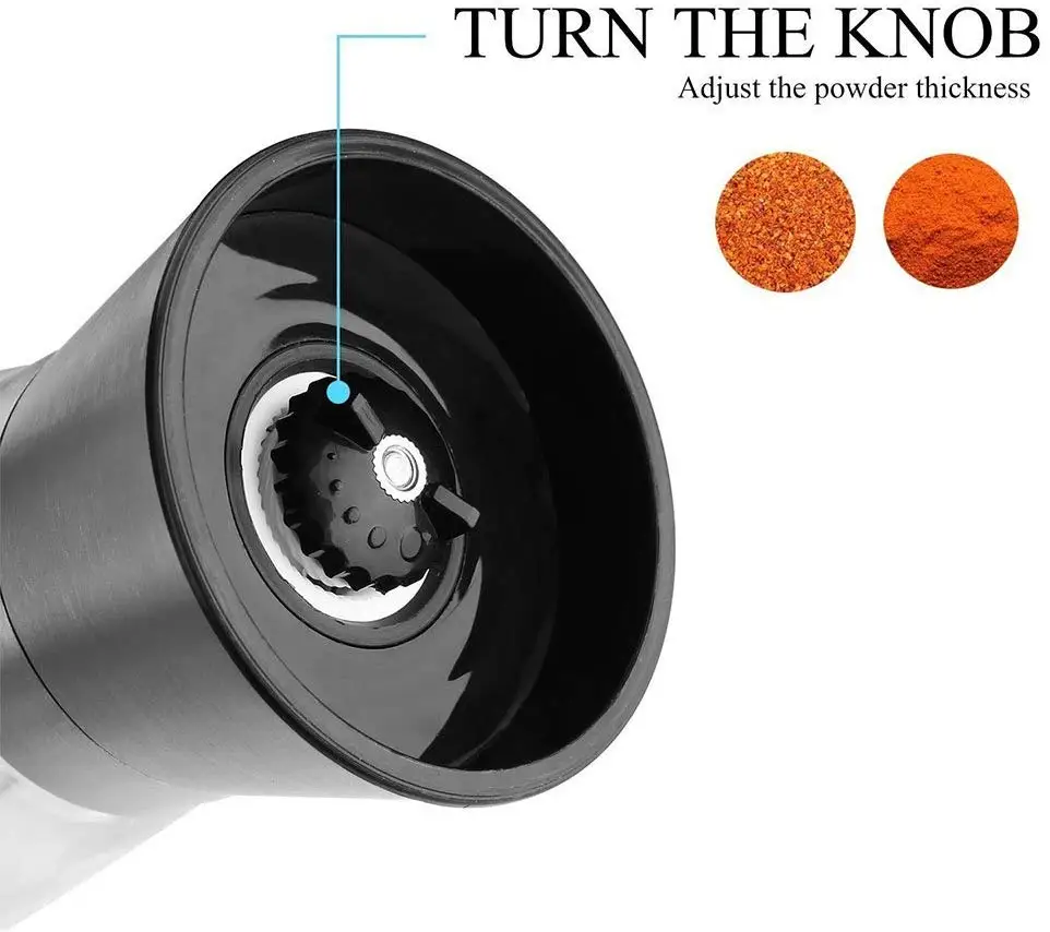 Stainless Steel Salt and Pepper Grinder Mill Adjustable Spice Salt and Pepper Mill Kitchen Cooking Tools