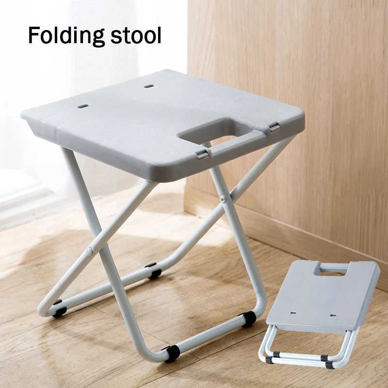 

High Simple Portable Folding Stool Train Folding Plastic Stool Adult Small Home Chair Bench LG66