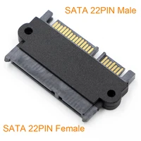 ל sata כבל OULLX SATA זכר ל- SATA זכר מתאם ממיר 22Pin SATA עם 7pin + 15pin מנקבה לזכר SATA כוח כבל נתונים (5)