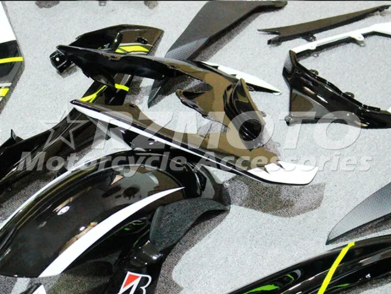 Набор впрыскивателей Мотоцикл Обтекатели Fit для YAMAHA YZF-R6-600 2008- 08-16 обтекателя Кузов Набор изготовленный на заказ; Цвет черный, белый