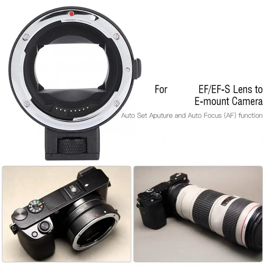 Professional Auto Focus EF-NEX II Mount Adapter for Canon EF/EF-S Lens to Sony E-mount Camera