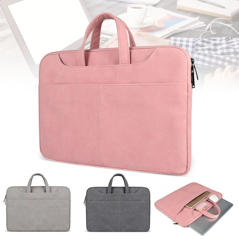 

Matte PU women Laptop Bag Notebook Carrying Case Briefcase for computer 13.3/14.1/15.6 inch Handbags Mouse Bag